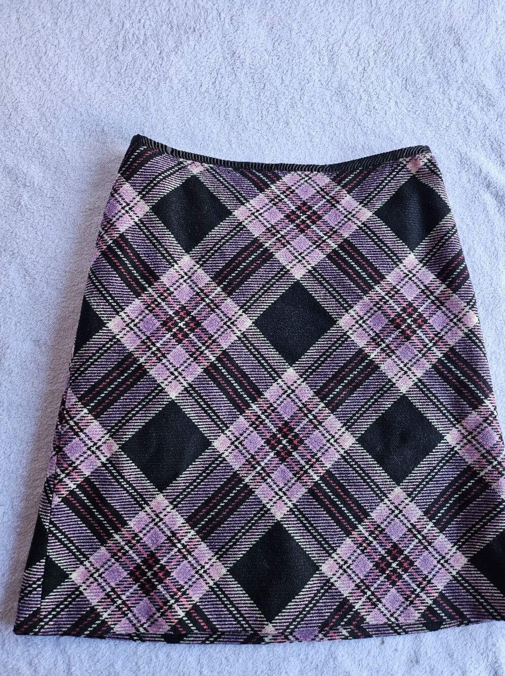 Ann Taylor LOFT Wool Blend Plaid Skirt Size 4 Lined
